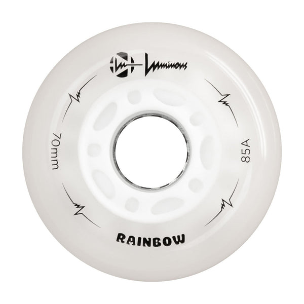 LUMINOUS - LED INLINE WHEELS - 70mm - Rainbow - SOLD BY THE SINGLE WHEEL