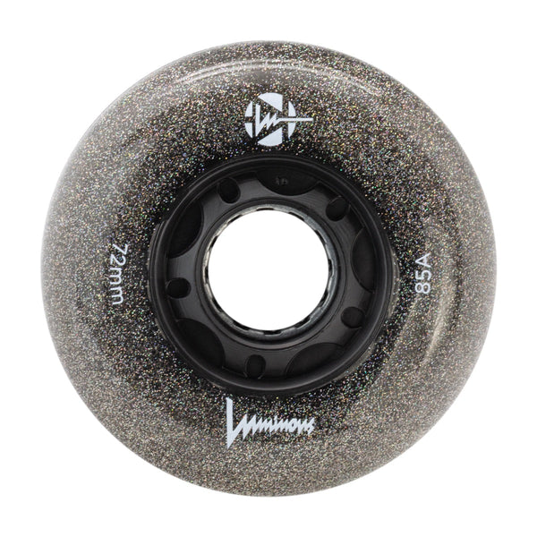 Luminous LED Inline Skate Wheels 72mm/85A - Night Sky - SOLD BY THE SINGLE WHEEL