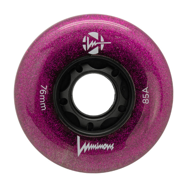 Luminous LED Inline Skate Wheels 76mm/85A - Purple Haze - SOLD BY THE SINGLE WHEEL