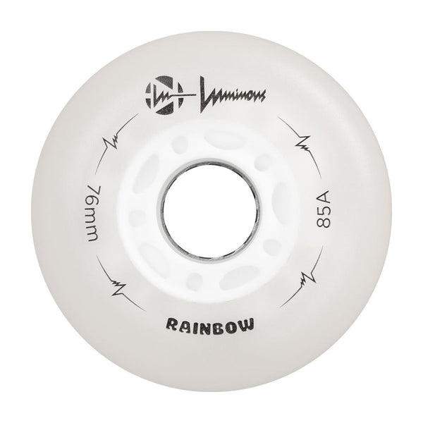 LUMINOUS - LED INLINE WHEELS - 76mm - Rainbow - SOLD BY THE SINGLE WHEEL