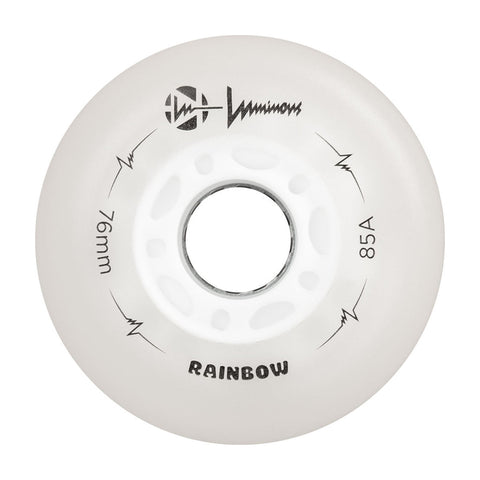LUMINOUS - LED INLINE WHEELS - 76mm - Rainbow - SOLD BY THE SINGLE WHEEL