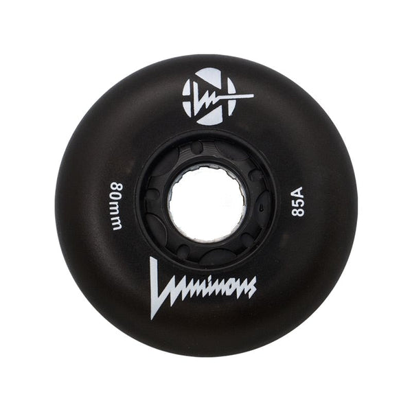 Luminous LED Inline Skate Wheels 80mm/85A - Black - SOLD BY THE SINGLE WHEEL