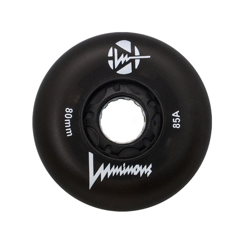Luminous LED Inline Skate Wheels 80mm/85A - Black - SOLD BY THE SINGLE WHEEL