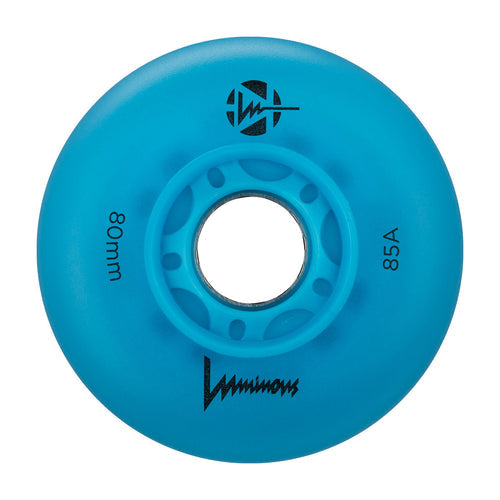 Luminous LED Inline Wheels 80mm/85a - Blue Ocean Glow -  SINGLE WHEEL