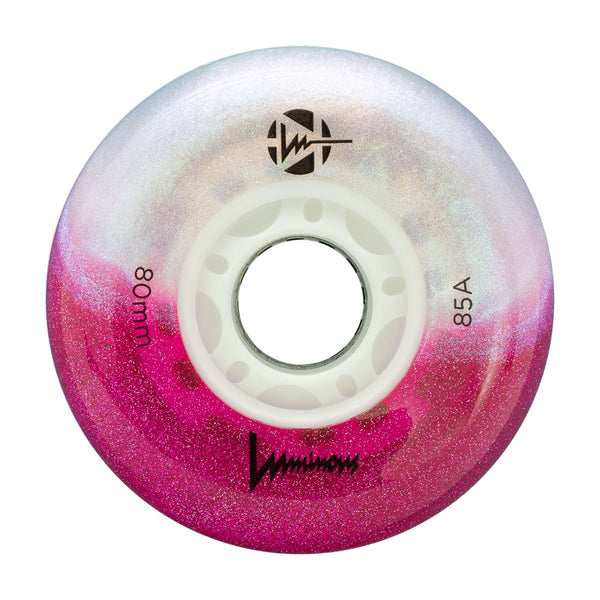 Luminous LED Inline Skate Wheels 80mm/85A - Cotton Candy - SOLD BY THE SINGLE WHEEL
