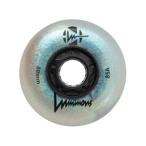 Luminous LED Inline Skate Wheels 80mm/85A - Black Pearl - SOLD BY THE SINGLE WHEEL