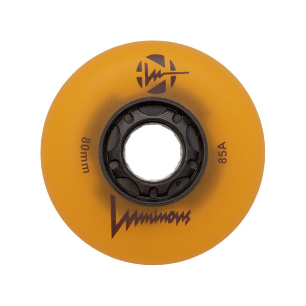 Luminous LED Inline Skate Wheels 80mm/85A - Sunray Glow - SOLD BY THE SINGLE WHEEL