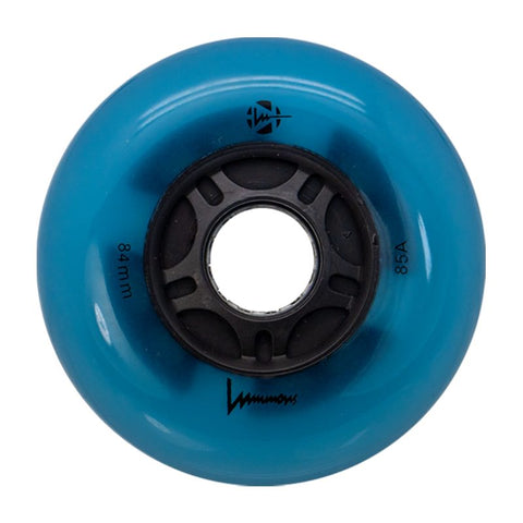 Luminous LED Inline Wheels 84mm/85a - Blue Glow - Sold by the Single Wheel