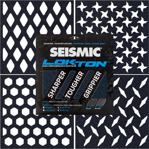 Seismic Lokton Griptape, 60-grit, 3-square pack