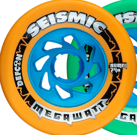 Seismic 83mm 90mm MEGAWATT Wheels - Mango Defcon