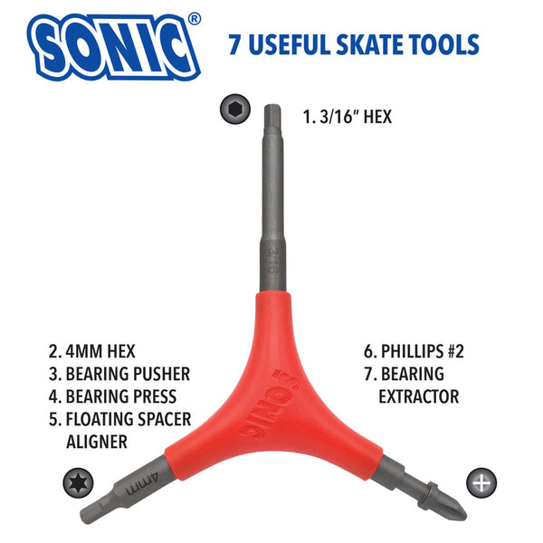 Sonic Pro Skate Tool + F (Long 3/16" Hex)
