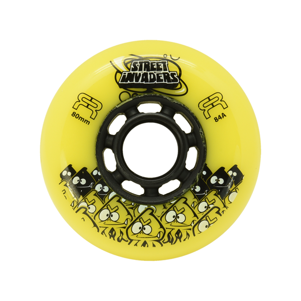 FR Street Invader 80mm Wheels 4-Pack - Yellow