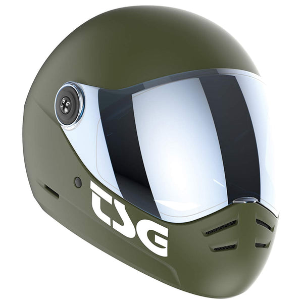 TSG PASS 2.0 (Satin Olive) - Full Face Helmet + Bonus Visor