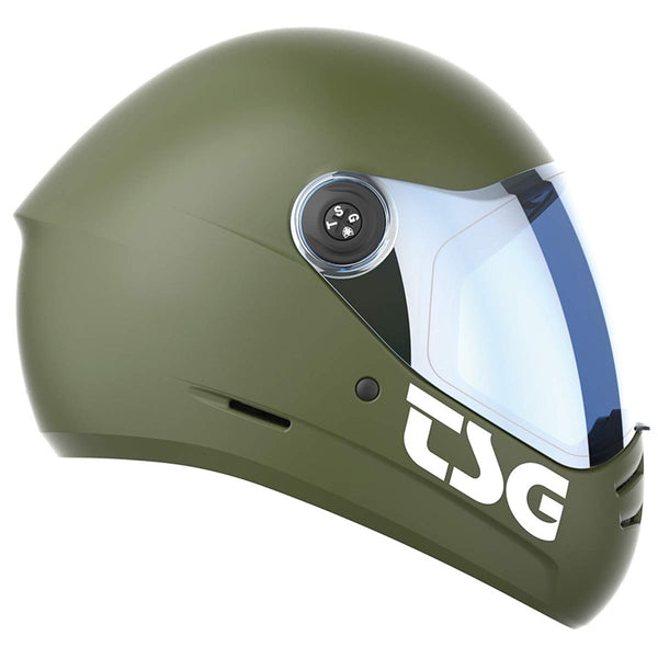 TSG PASS 2.0 (Satin Olive) - Full Face Helmet + Bonus Visor