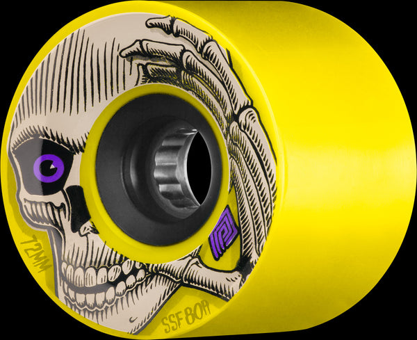 Powell Peralta Pro Kevin Reimer Downhill Skateboard Wheels Yellow 72mm 77A 4pk