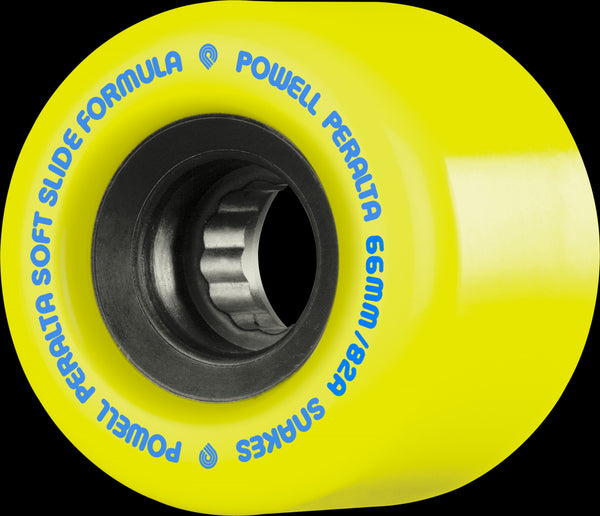 Powell Peralta Snakes Skateboard Wheels 66mm 82A 4pk Yellow