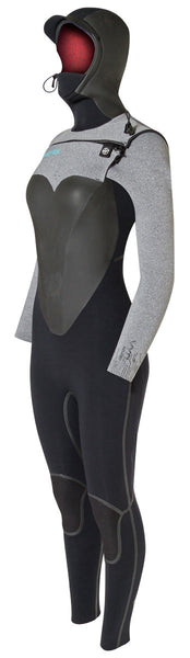 Hyperflex Vyrl CRYO Women's Frontzip Hooded Fullsuit - 6/5mm Winter Wetsuit - Sale
