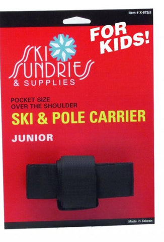Ski Sundriess & Supplies - Over the Shoulder Pocket Kids Ski & Pole Carrier - Junior For Kids - Crazy Clearance
