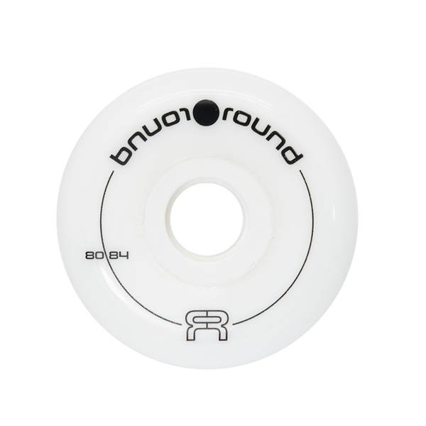 FR - ROUND WHEELS - 80mm/84A - WHITE x1 - Single Wheel