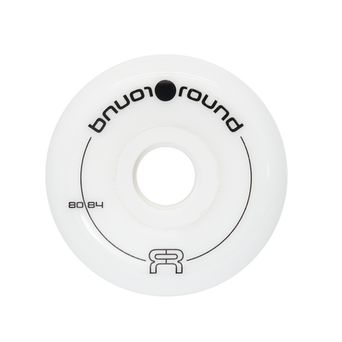 FR - ROUND WHEELS - 80mm/84A - WHITE x1 - Single Wheel