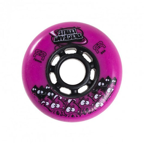 FR Street Invaders 76mm Wheels Round Profile 4-Pack - Pink