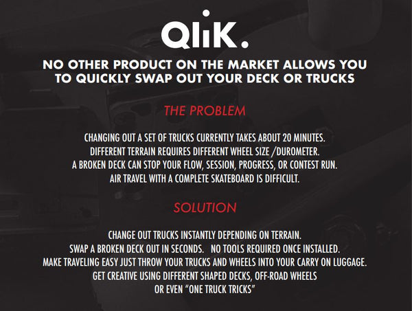 Qwiktruks - Skate Truck Quick Release System - Qwik Pack B