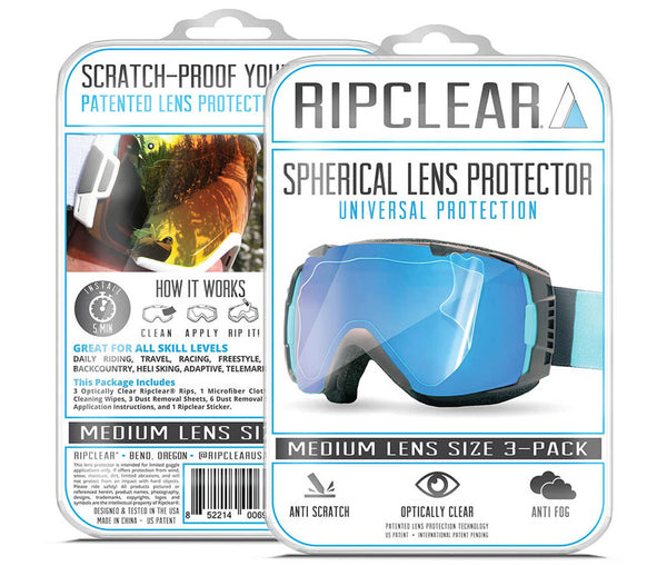 Ripclear Spherical Universal Medium Snow Goggle Lens Protector - 3 Pack - Sale