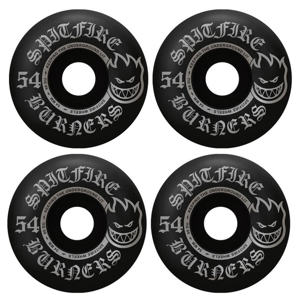 SPITFIRE BURNERS 54MM 99A BLACK WHEELS - Set of 4