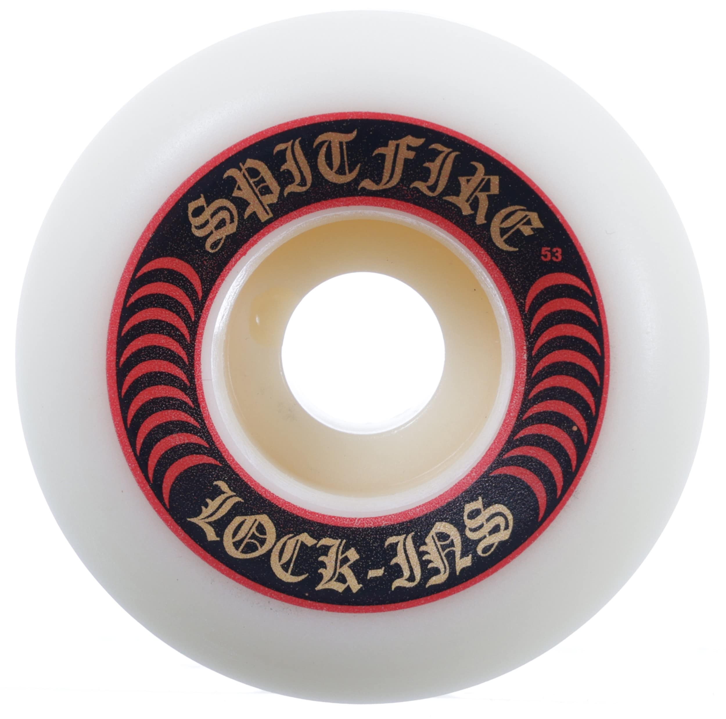 Spitfire FORMULA FOUR LOCK-INS SKATEBOARD WHEELS F4 101a - White Red ...
