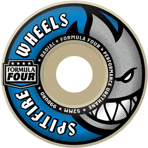 SPITFIRE FORMULA FOUR RADIAL SKATEBOARD WHEELS- 99a 53mm