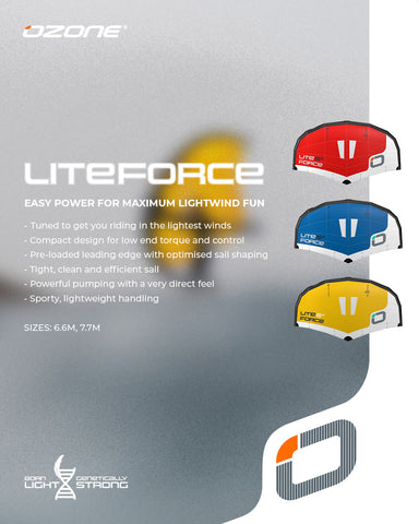 Ozone Liteforce 6.6 & 7.7m Light Wind Wing