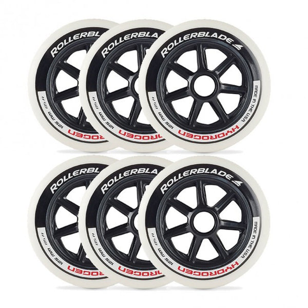 Rollerblade Hydrogen 125 125mm 85a Black Core 6-Pack Wheels - Sale