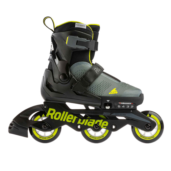 Rollerblade Microblade Free 3WD Junior Skates- Anthracite/Lime - Microbladejr Free Anli