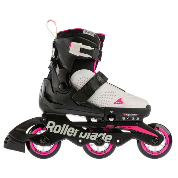 Rollerblade Microblade Free 3WD Girls Junior Skates- Grey/Pink - Microbladejr FreeG Gypk