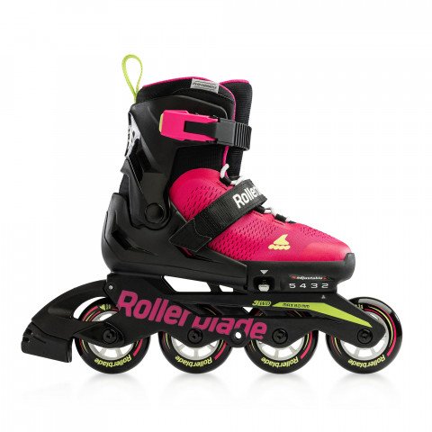 Rollerblade Microblade - Pink/Light Green - Adjustable Size Junior Skates - Sale