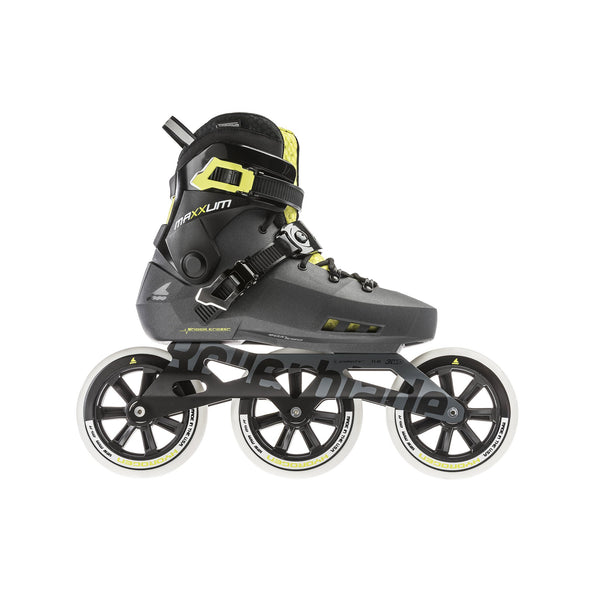 Rollerblade Maxxum Edge 125 3WD 2020- Metallic Grey/Lime - Size 13 Only - Super Sale