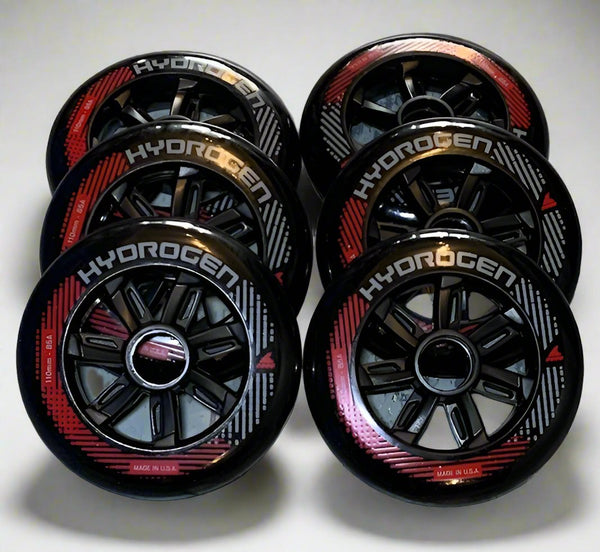 Rollerblade Hydrogen Wheels - Black Camo - 110mm/85A 6 pack - Hydrogen 110