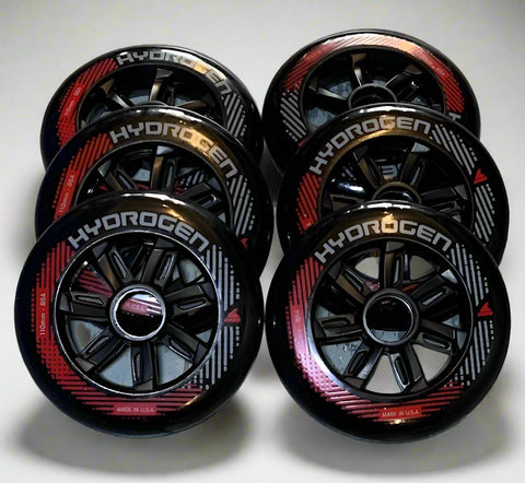 Rollerblade Hydrogen Wheels - Black Camo - 110mm/85A 6 pack - Hydrogen 110