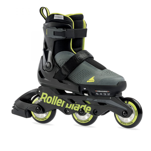 Rollerblade Microblade Free 3WD Junior Skates- Anthracite/Lime - Microbladejr Free Anli