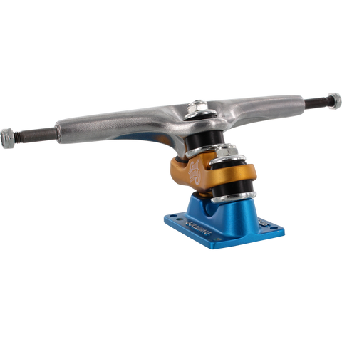 Gullwing Sidewinder II 10" (185mm) Trucks - Sil/Org/Blue Trucks