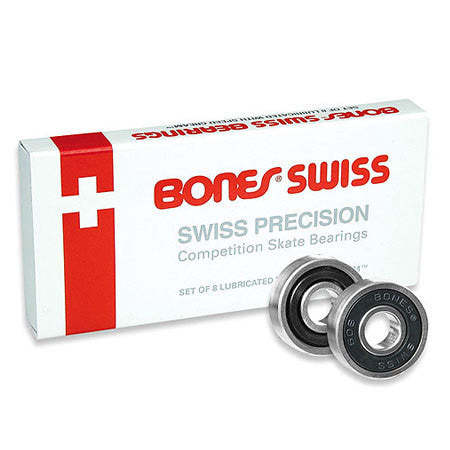 Bones Swiss Precision Skate Bearings 8pk - 8 Pack - Enough for 4 Wheels - Sale