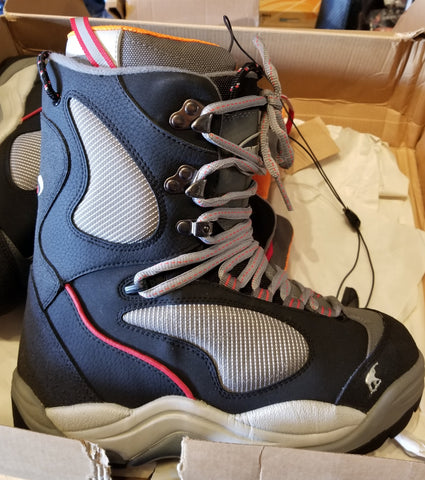 SnowJam Snowboard Boot Black/ Grey - Size 9 & 9.5 Only - Sale
