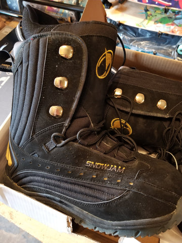 SnowJam Lashed Boa Snowboard Boots Black - Size 11 or 13 Only - Sale
