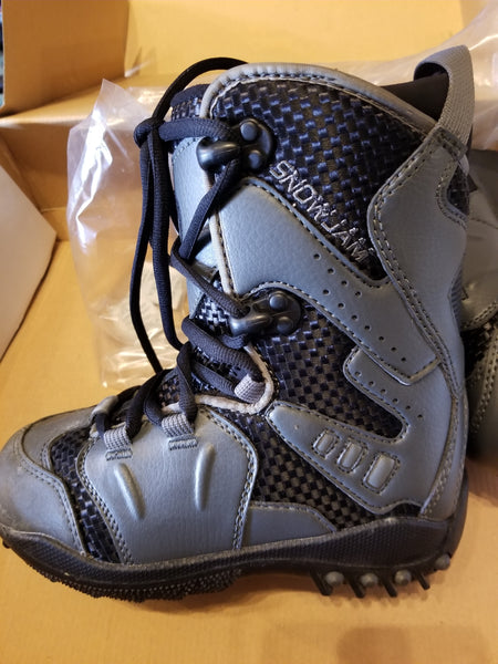 SnowJam Rouge Snowboard Boots Grey/ Black- Size 2, 3, 4 or 5 Only - Sale