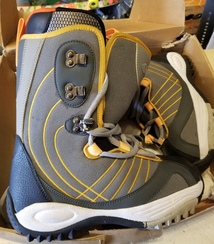 SnowJam Snowboard Boots Grey/ Gold - Size 4 Only - Sale