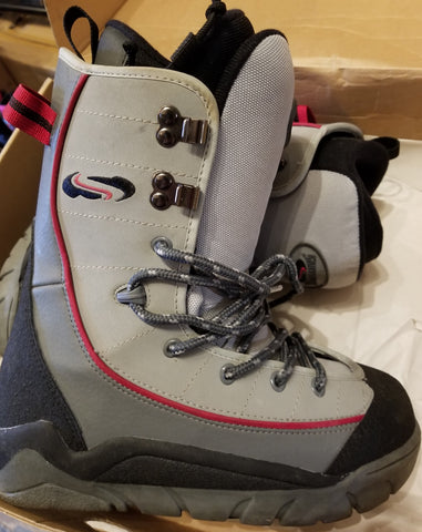 SnowJam Double Snowboard Boots Black/ Grey - Size 6 Only - Sale