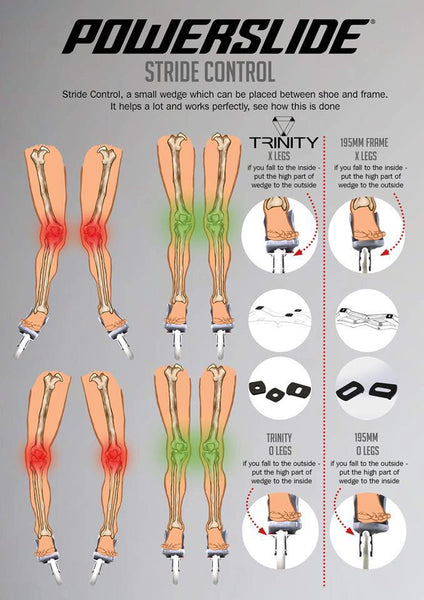 Powerslide Pitch and Stride Control Frame Alignment Risers - 4 Pack - Crazy Clearance