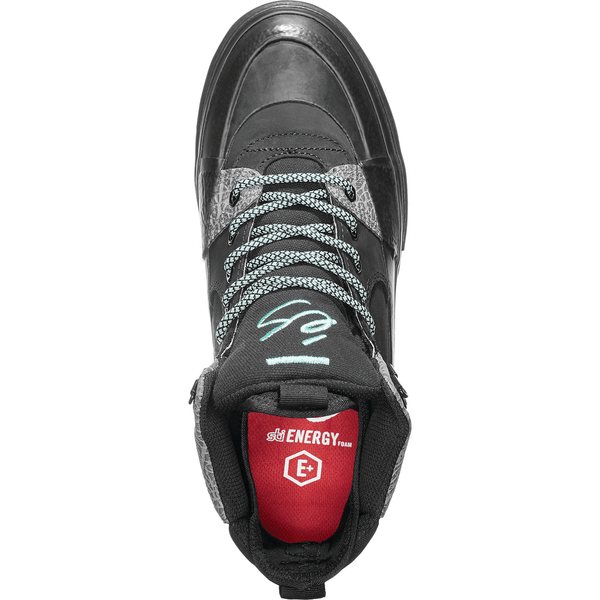 Es Shoes Accel Explorer Black/Turquoise Mens Skateboard Shoes - Size 9.5, 10.5, or 11.5 Only - Sale