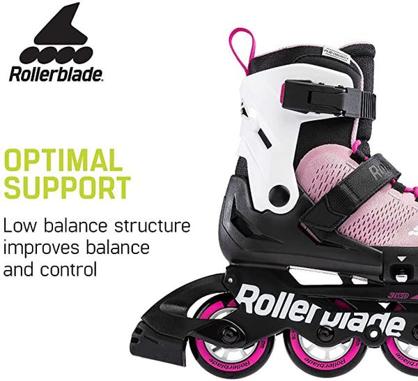 Rollerblade Microblade Adjustable Inline Skates - Kids' Pink White - MICROBLADEJR JR PKWH - Sale