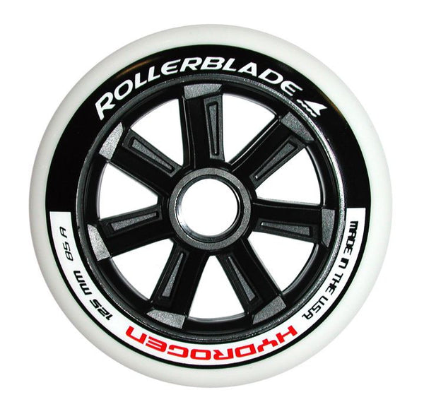 Rollerblade Hydrogen 125 125mm 85a Black Core 6-Pack Wheels - Sale